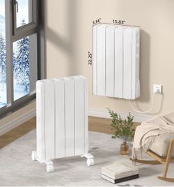 New In Box! Eueirlup Electric 800W Wall Heater W/Wheels (Or Wall Mount) $65 (#1066)