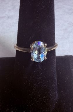 Sterling Silver Blue Topaz Ring