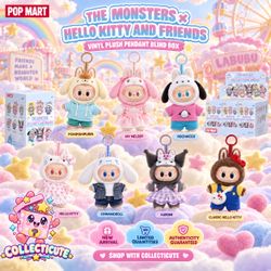 POPMART THE MONSTERS SANRIO HELLO KITTY AND FRIEND SERIES PLUSH PENDANT
