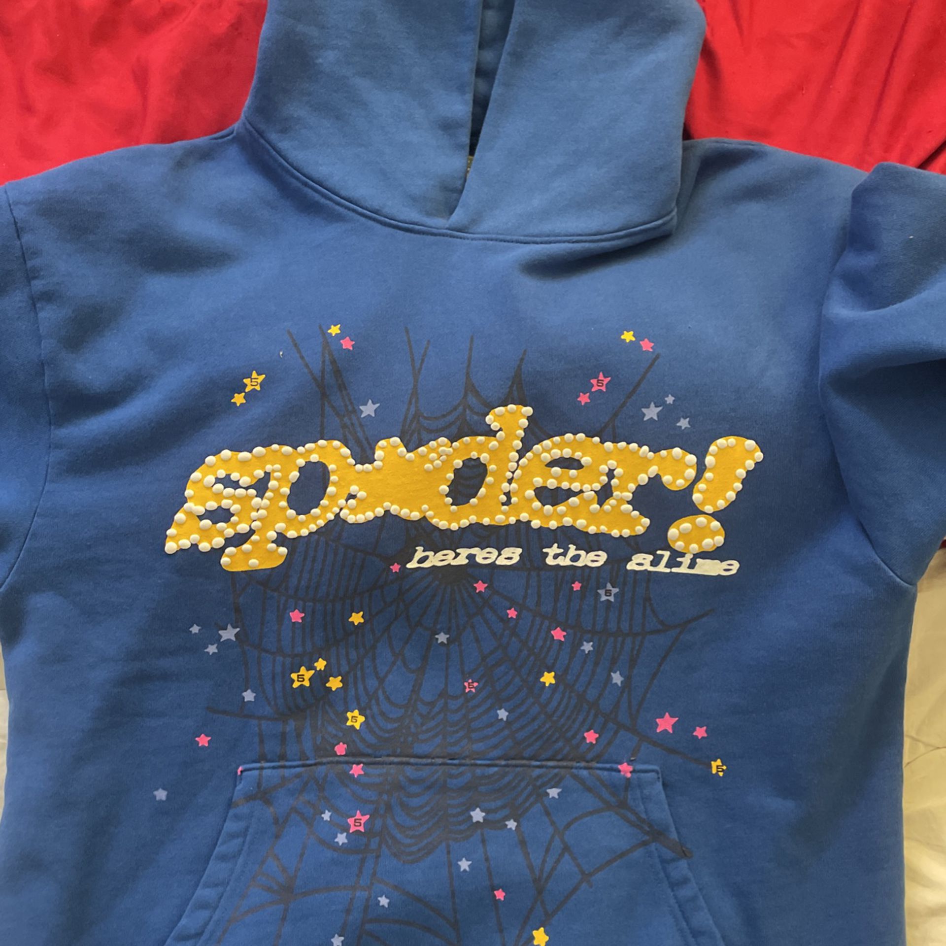 Blue and yellow Spider Hoodie