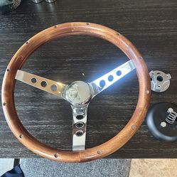 Grant classic wood grain steering wheel