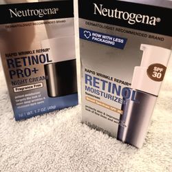 Neutrogena Rapid Wrinkle Repair- 
 Retinol Pro+ Night Cream/ Retinol Moisturizer Sunscreen SPF 30