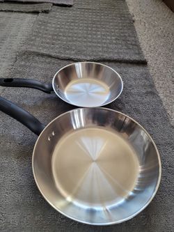 New Stainless Steel Cookware Pan Set 0f 2 Pcs
