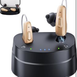 Brand: NVBOTY Hearing Aids, Hearing Aids for Seniors, Rechargeable Hearing Aid with Noise Cancellation, 5-Level Button Volume Control, OTC Hearing Amp