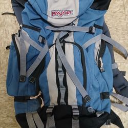 Jansport Goshawk 40L Gray Hiking Backpack H2O Compatible Used