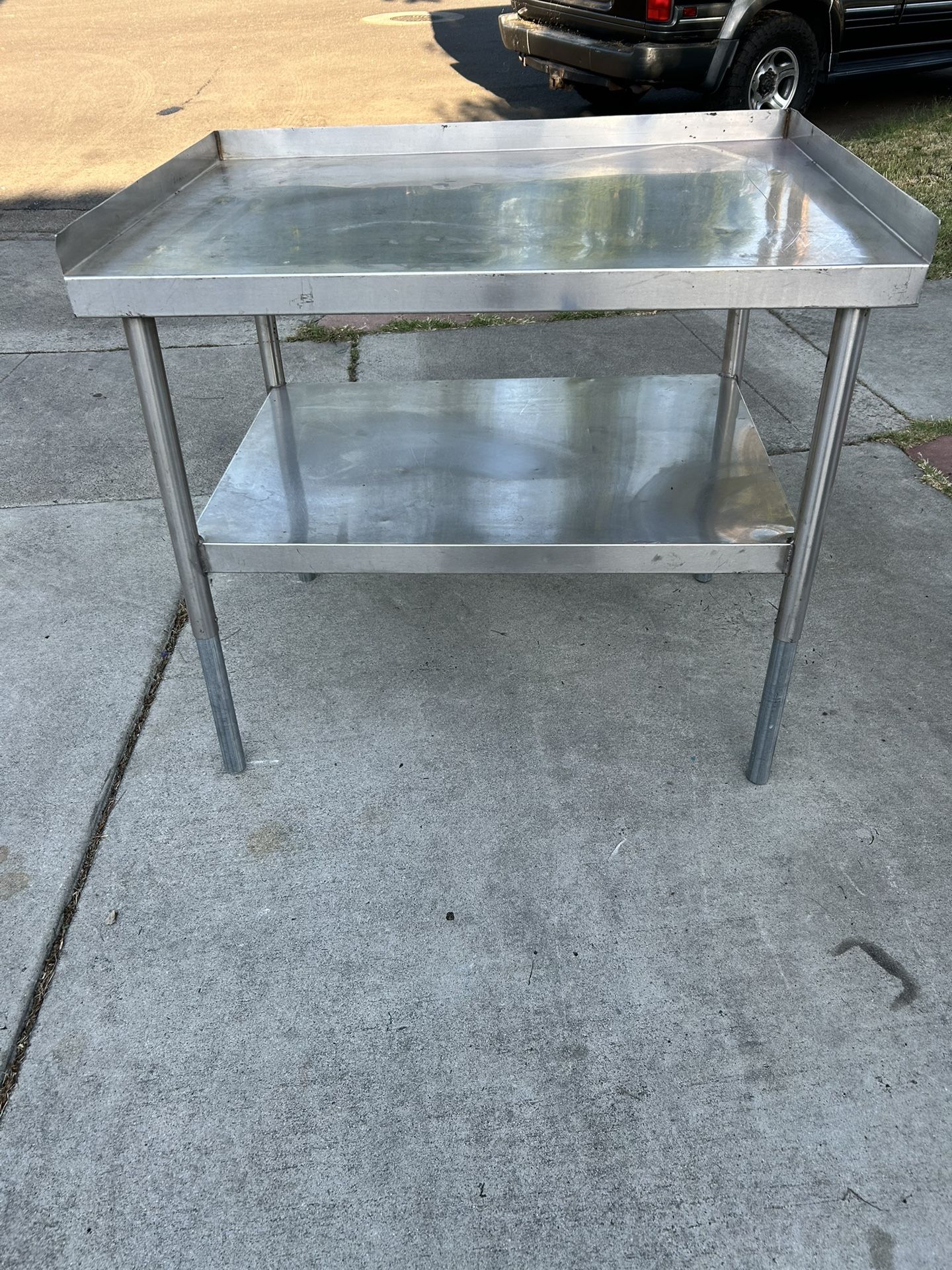 Table Stainless Steel The Top Dim 42”x31”x34”