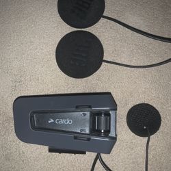 Cardo Packtalk Edge Bluetooth Communication System (Headset + JBL Speakers + Mic)