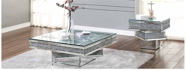 Glam Coffee Tables, Electronic Fireplaces and End Tables