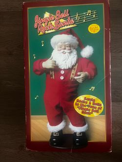 Vintage 1998 Rock Santa Collectibles Jingle Bell Rock Animated/Music Santa Claus