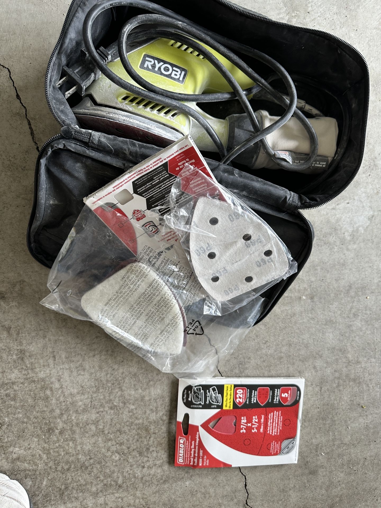 Ryobi Sander With Dust Bag