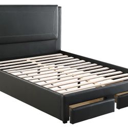 Queen Bed Frame With Drawers