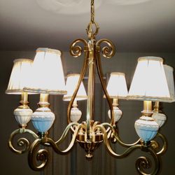 Lennox Brass chandelier 