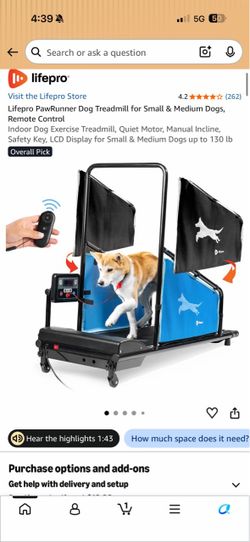 Lifepro PawRunner Dog Treadmill with Remote