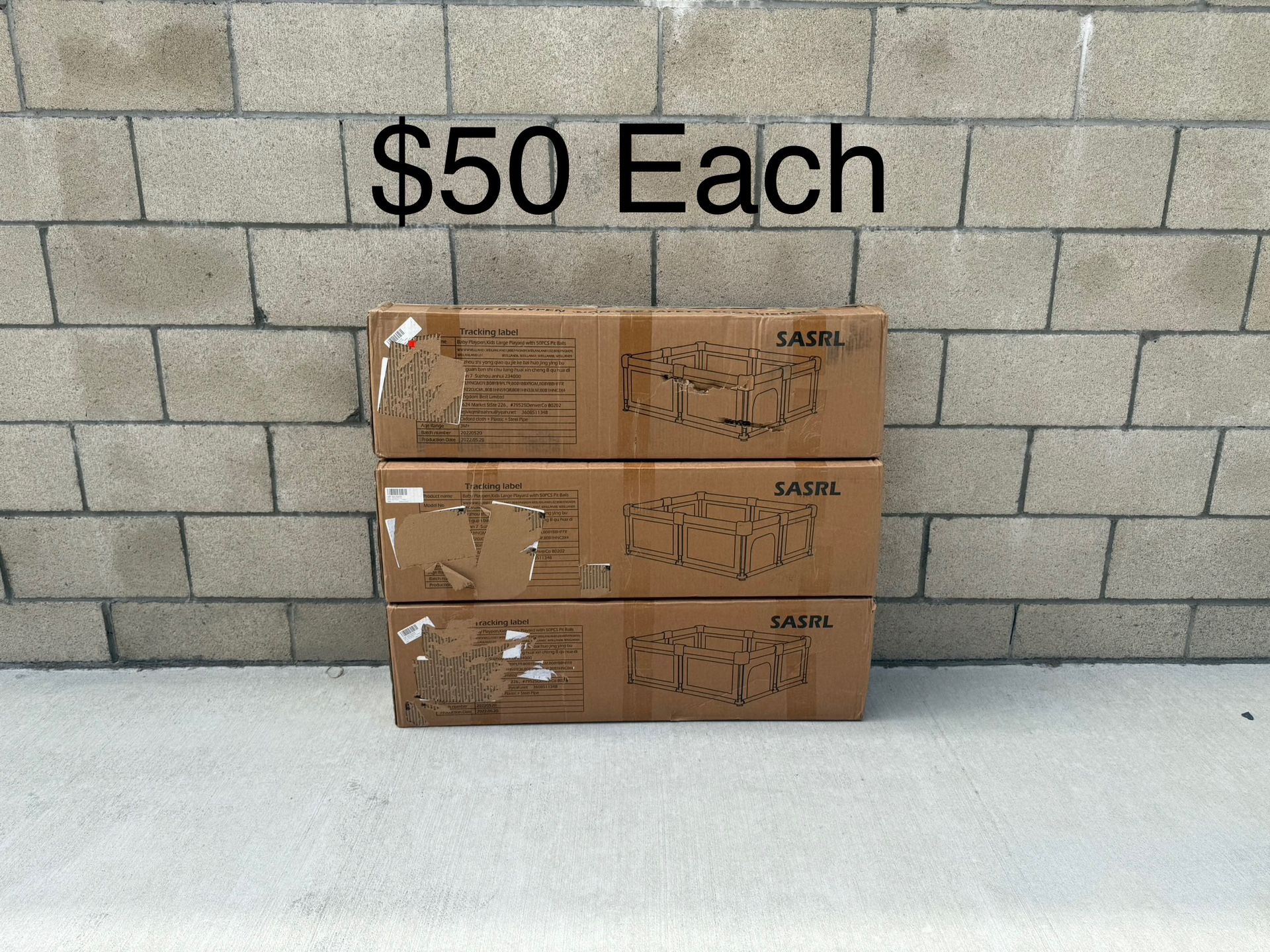 NEW Baby Playpen, 79” x 63” Extra Large Playpen w/50 PCS Ocean Balls, Kids Activity Center, Infant Safety Gates w/Breathable Mesh, Play Yard