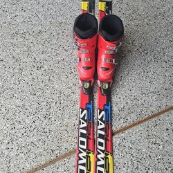 Salomon Kid Ski+Boots 225mm / 130cm Lenght