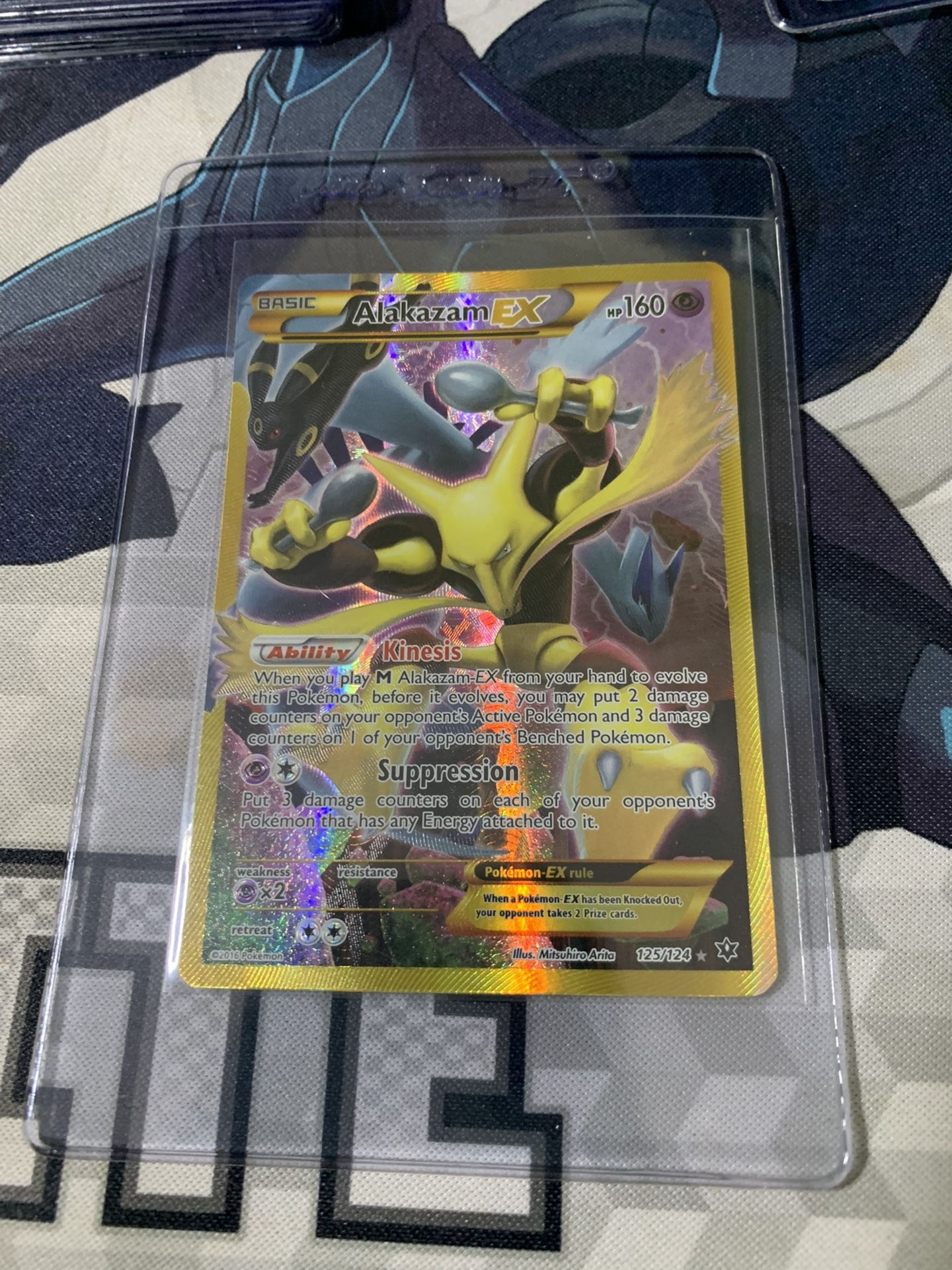 Alakazam EX 125/124 Secret Rare Fates Collide Pokemon Card Near Mint