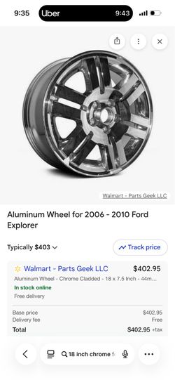 Set of 4 aluminum ford 18” 5 lug rims