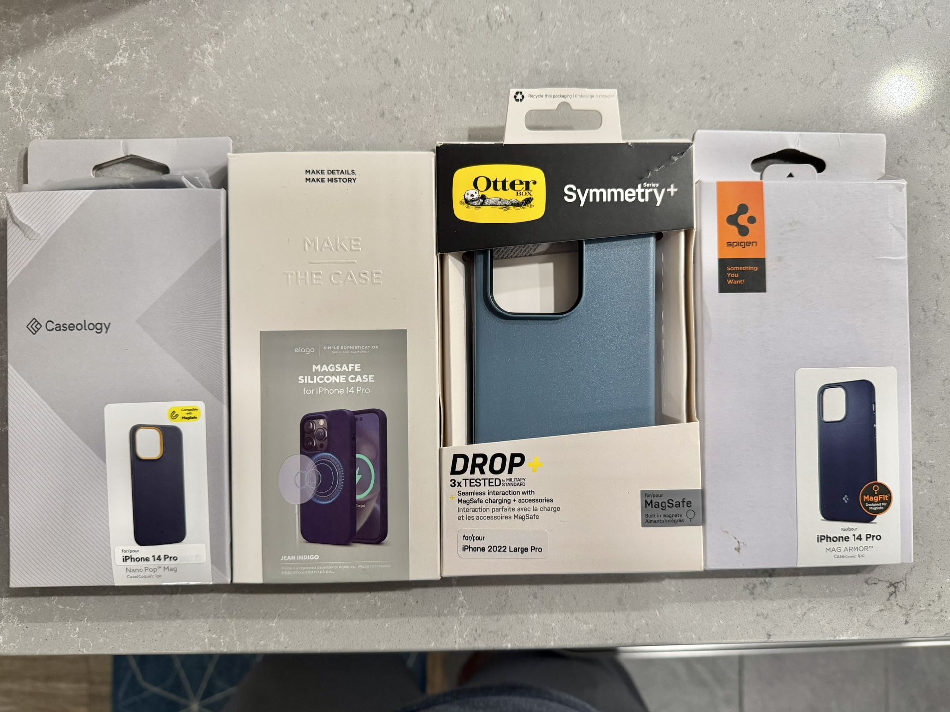 iPhone 14 Pro Cases (4 - All Blue Colors)