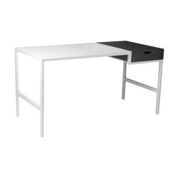Eurostyle Diva Contemporary Luxury Metal & Lacquer Grey & White Desk Was $800