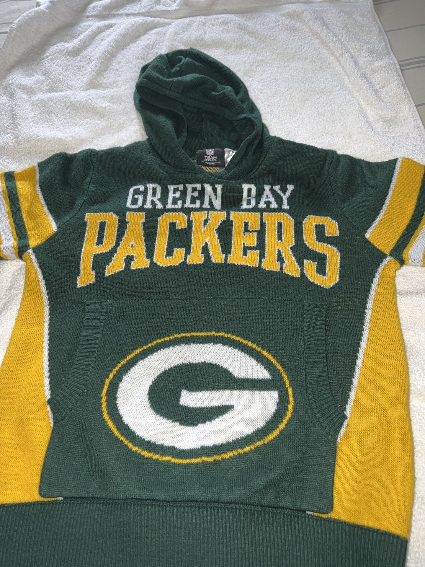 Green Bay Packers Football NFL Team Apparel Christmas Fancy Hooded Size M  Youth for Sale in Orange, CA - OfferUp