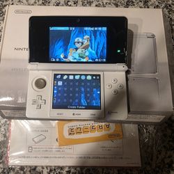 Nintendo 3ds Ice White Custom Video Game Console Mod-bbed
