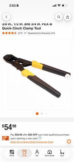 3/8 in., 1/2 in. and 3/4 in. PEX-B Quick-Cinch Clamp Tool
