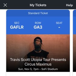 *GA* Travis Scott Tickets (Circus Maximus, SoFi)