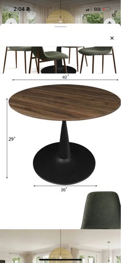 Round Pedestal Dining Table 40 Inch