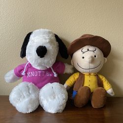 🐶 🤠 New Knott’s Berry Farm Snoopy & Charlie Brown Plush Stuffed Animals