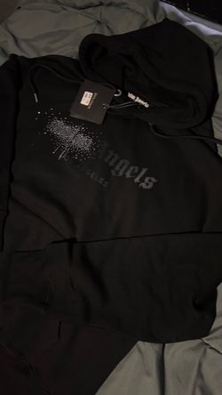 Palm Angels Los Angeles Crystal Hoodie Black