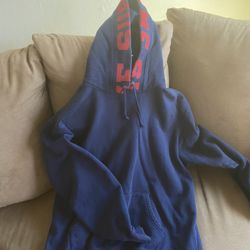 Supreme Print Red And Blue Hoodie 