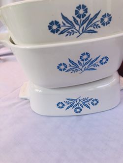 Vintage Corning Ware USA 1 1/2 qt, 1 qt, 1 qt three pieces