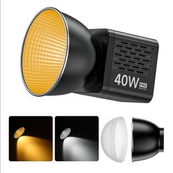 Ulanzi L023 40W Pro LED Video Light, Portable Overlock 50W Cob Light, Handheld Bicolor 2500K-6000K Continuous Output Lighting with 8 Scenes for Video