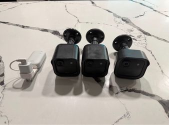 Blink Outdoor 2K+ (newest model) — Wireless smart security camera, 2K video resolution 3 pack.