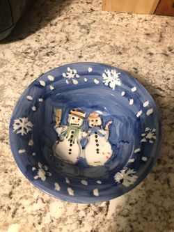 Snow Couple Plates and Bowls by Tabletops Unlimited
