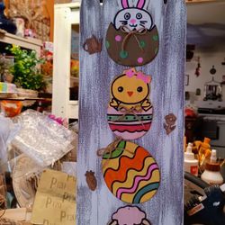 Cute Easter Sign,  17" Inches Tall