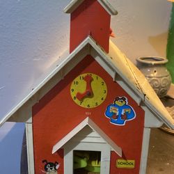 Vintage  1971 Fisher Price  Little People School House 
