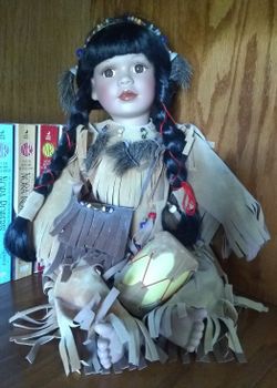 Native American Girl Doll - Sitting