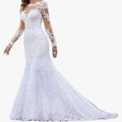 Women’s white wedding dress