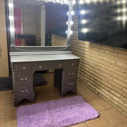 ✅❤️Charcoal Gray Vanity With Mirror! 6 feet Tall!