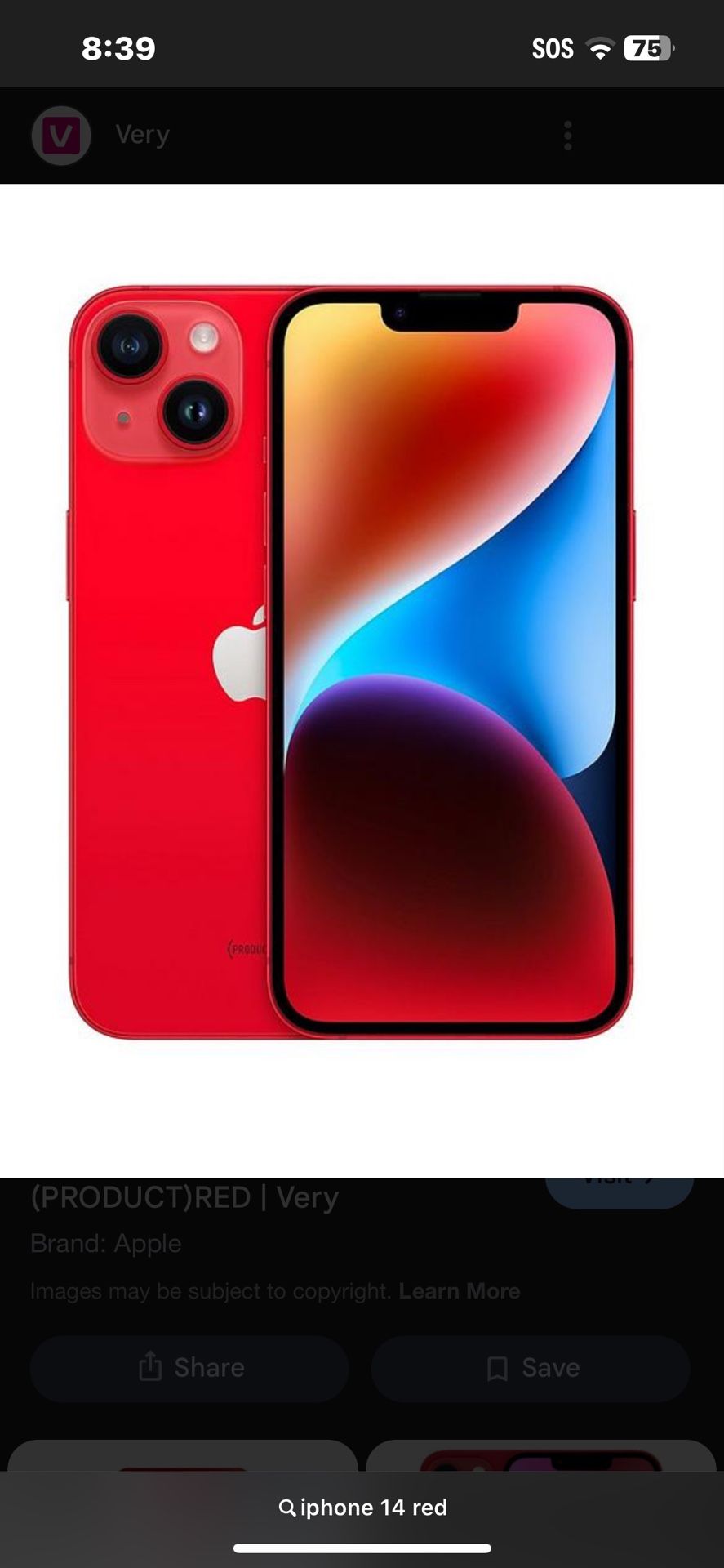 iPhone 14 (red) 128gb
