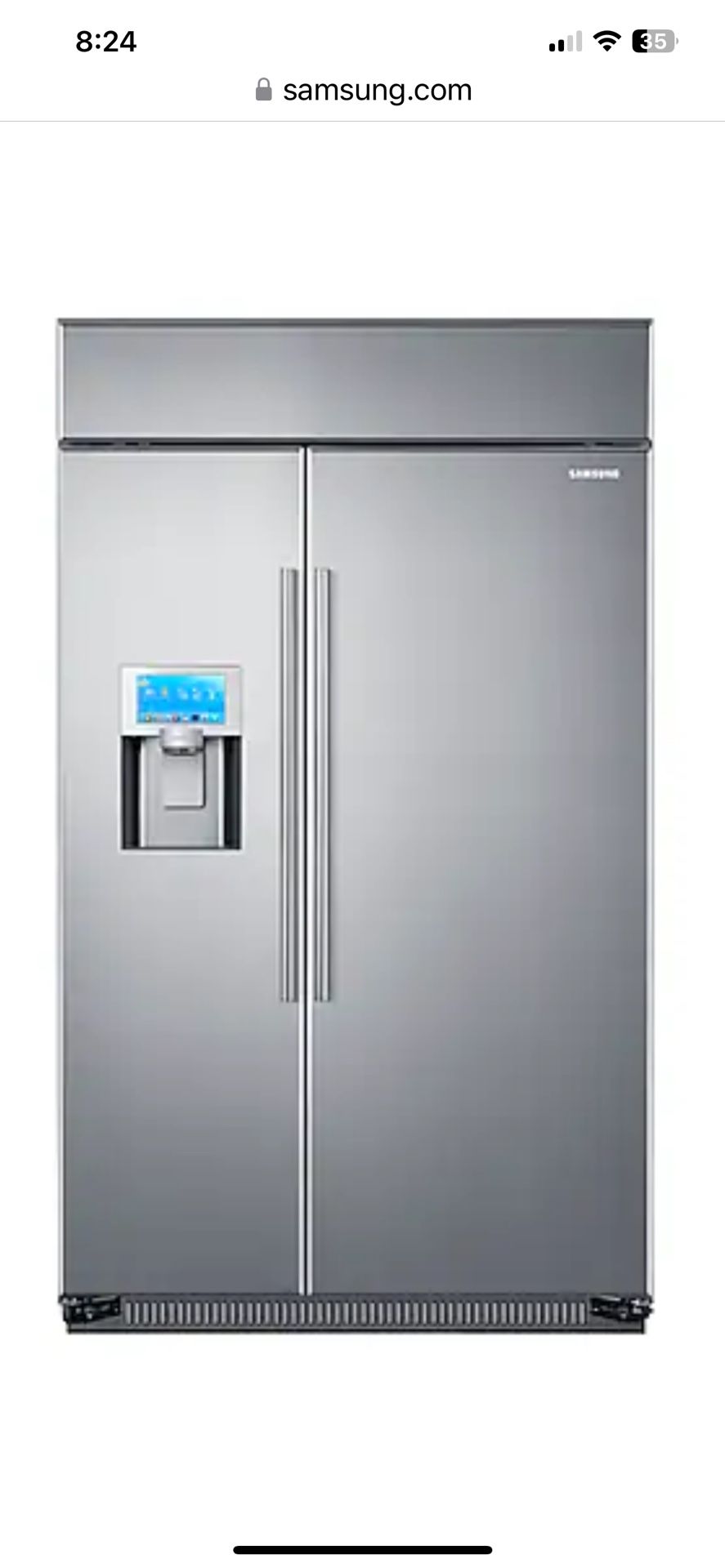 Samsung  Refrigerator  Model # RS27FDBTNSR subzero refrigerator