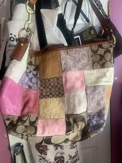 Vintage coach patch shoulder bag