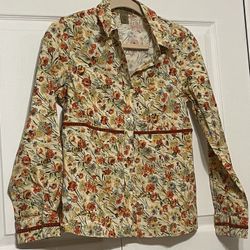 Peck & Peck Ladies Med Long Sleeve Shirt/Jacket Front Buttons