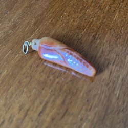 Rare Rust Colored Jade Corn Carved Pendant