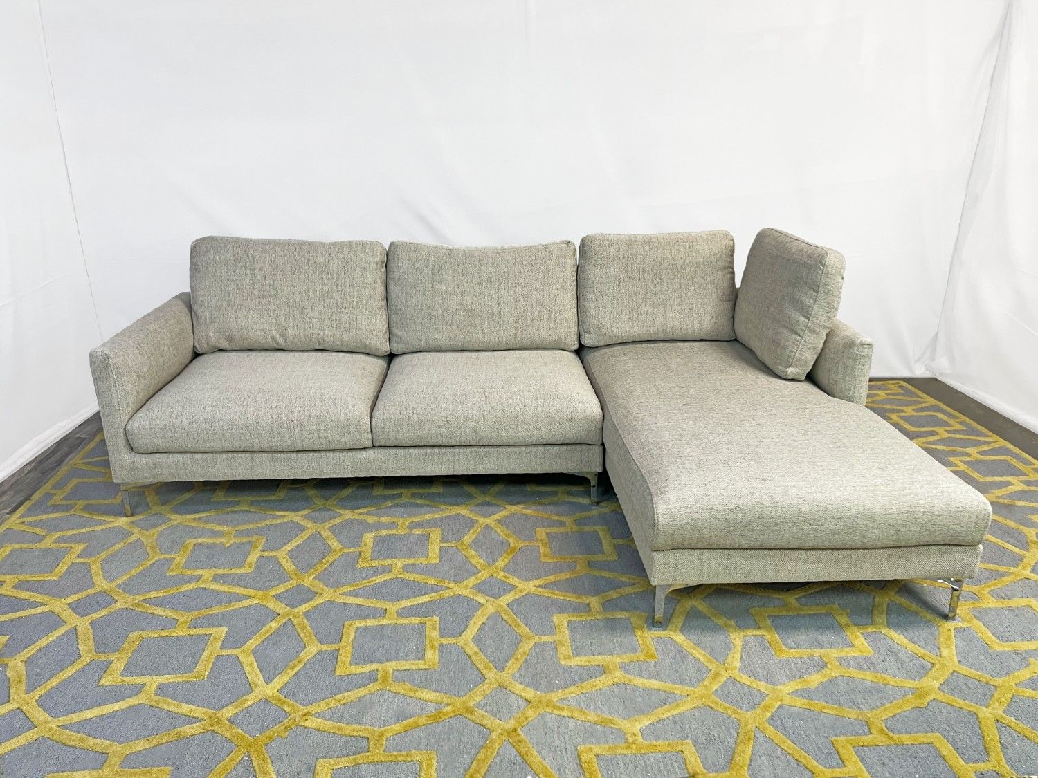 ( Delivery Available ) Castlery Adams Light Gray Sectional Couch