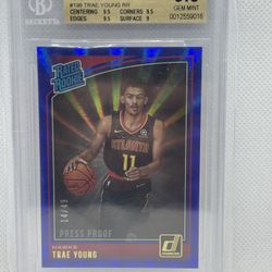 2018-19 Donruss Trae Young Rated Rookie Press Proof /49 