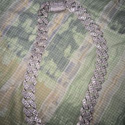 Chunky Cuban 925 Silver Moissanite 22 Inch 17mm Wide Stanped Real Deal Gra Certified 