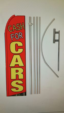 CASH FOR CARS ( Red) Super Flag