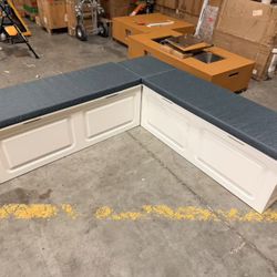 L-Shape Wood Shoe Storage Bench 